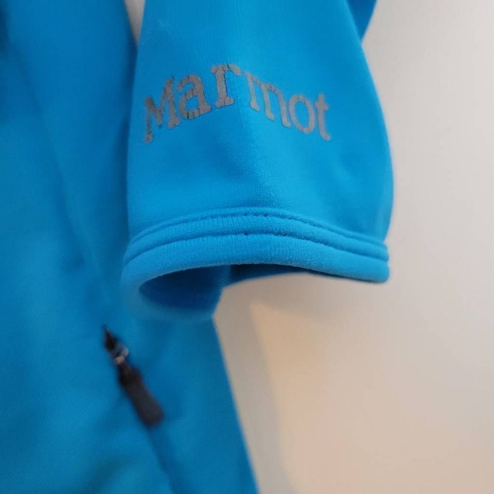 Marmot Womens Nylon Power Stretch Hooded Blue Zip up Jacket Small - Picture 2 of 5